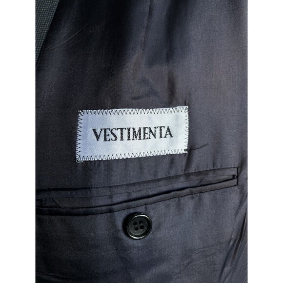 Vestimenta (Armani) Men 38 Blazer Wool Double Breasted Birdseye Sport Coat Italy - Picture 10 of 16